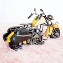 Creative Home Decoration Iron Model Knick-knacks Vintage Motorcycle Model Yellow