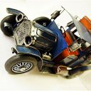 Creative Home Decoration Iron Model Knick-knacks Vintage Antique Car Model Blue