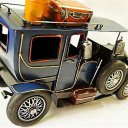 Creative Home Decoration Iron Model Knick-knacks Vintage Antique Car Model Blue