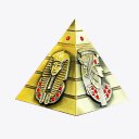 Creative Home Decoration Iron Model Knick-knacks Pyramid Model Bronze