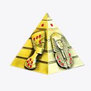 Creative Home Decoration Iron Model Knick-knacks Pyramid Model Bronze