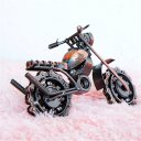 Creative Home Decoration Iron Model Knick-knacks Long Chain Motorcycle Model Bronze