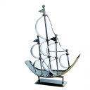 Creative Home Decoration Iron Model Knick-knacks Iron Sailboat Model Gray