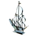 Creative Home Decoration Iron Model Knick-knacks Iron Sailboat Model Gray