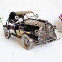 Creative Home Decoration Vintage Classic Car Pattern Wine Rack Silver Gray