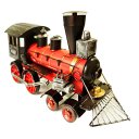 Creative Home Decoration Iron Model Knick-knacks Vintage Train Locomotive Red