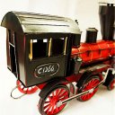 Creative Home Decoration Iron Model Knick-knacks Vintage Train Locomotive Red