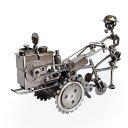 Creative Home Decoration Iron Model Knick-knacks Metal Tractor Model Rotation Design Black