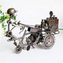 Creative Home Decoration Iron Model Knick-knacks Metal Tractor Model Rotation Design Black