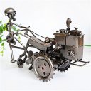 Creative Home Decoration Iron Model Knick-knacks Metal Tractor Model Rotation Design Black