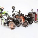 Creative Home Decoration Iron Model Knick-knacks Metal Tractor Model Rotation Design Black