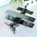 Creative Home Decoration Iron Model Knick-knacks Vintage Tin Airplane Model Gray