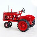 Creative Home Decoration Iron Model Knick-knacks Vintage Tractor Model Large One Red