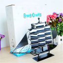 Creative Home Decoration Iron Model Knick-knacks Vintage Sailboat Model Black