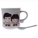 Creative Valentine's Day Gift Lovers Bone china Color-changing Mug Cup