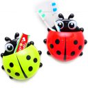 Household Aarticles Stainless Ladybird Shaped Toothbrush Toothpaste Holder 2 in 1 Pack