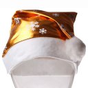 Christmas Gift Christmas Hat for Adults and Children Bright Golden Christmas Hat