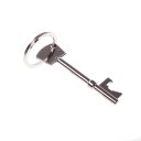 GX-122 Stainless Steel Key Chain Ring Beer Bottle Opener Silver