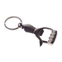 GX-022 Stainless Steel Palm Shape Key Chain Ring Bottle Opener Silver