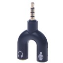 3.5mm Audio Converter Adapter Earphone Splitter 1 Port To 2 Ports