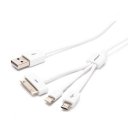 3 in 1 Data Cable Charging Cable For IOS Android 600mm White