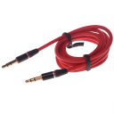 3.5mm Audio Extension Cable Male to Male Audio Connection Cord Car Use AUX Cable Red