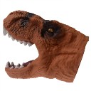 Dinosaur Head Hand Gloves Puppet Velociraptor Head Toy Maroon