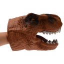 Dinosaur Head Hand Gloves Puppet Velociraptor Head Toy Maroon