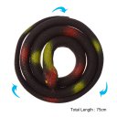 Realistic TPR Snake Toy Super Stretchy Trick Prop Children's Gift Toy Black Round Head Snake