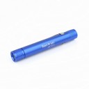 Mini Aluminum 3W LED Flashlight Torch w/Clip Blue