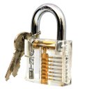 Transparent Professional Visible Padlock Lock for Locksmith Lock Training Trainer 50mm