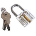 Transparent Professional Visible Padlock Lock for Locksmith Lock Training Trainer  30mm