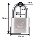 40mm Wide Iron Padlock Security Lock Water Resistant Anti-rust