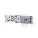 Car Suction Base Electronic Temperature Thermometer Silver