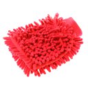 Car Household Use Chenille Superfine Fibers Clean Dishcloth Coral Gloves Red