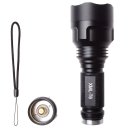 T6 Flashlight Outdoor Strong Light Flashlight  Highlight Blasting Flash Black