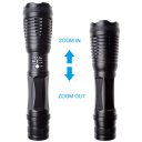 T6 Flashlight Outdoor Strong Light Flashlight  Highlight Blasting Flash Black