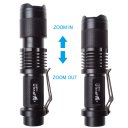 T6 Flashlight Outdoor Strong Light Flashlight  Highlight Medium Light Blasting Flash Black