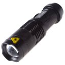 T6 Flashlight Outdoor Strong Light Flashlight  Highlight Medium Light Blasting Flash Black