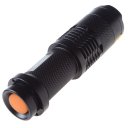 T6 Flashlight Outdoor Strong Light Flashlight  Highlight Medium Light Blasting Flash Black