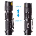 T6 Flashlight Outdoor Strong Light Flashlight  Highlight Medium Light Blasting Flash Black