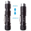 T6 Flashlight Outdoor Strong Light Flashlight  Highlight Medium Light Blasting Flash Black