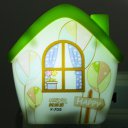 Plugging In Little Night Lamp LED Cartoon Style House Appearance Night Lamp  Green