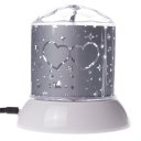 Rotating LED Projector Night Light White Star