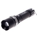 Glare Long Range 150 Meters Flashlight Torch Lamp Black Include Charger European power supply