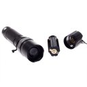 Glare Long Range 150 Meters Flashlight Torch Lamp Black Include Charger European power supply