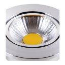 LED Light COB Ceiling Light Downlight High-gloss Silver Warm Light 3W