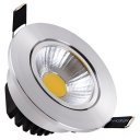 LED Light COB Ceiling Light Downlight High-gloss Silver Light 5W