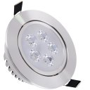 LED Light Ceiling Light Downlight High-gloss Silver White Light 5W