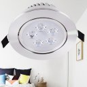 LED Light Ceiling Light Downlight High-gloss Silver White Light 5W